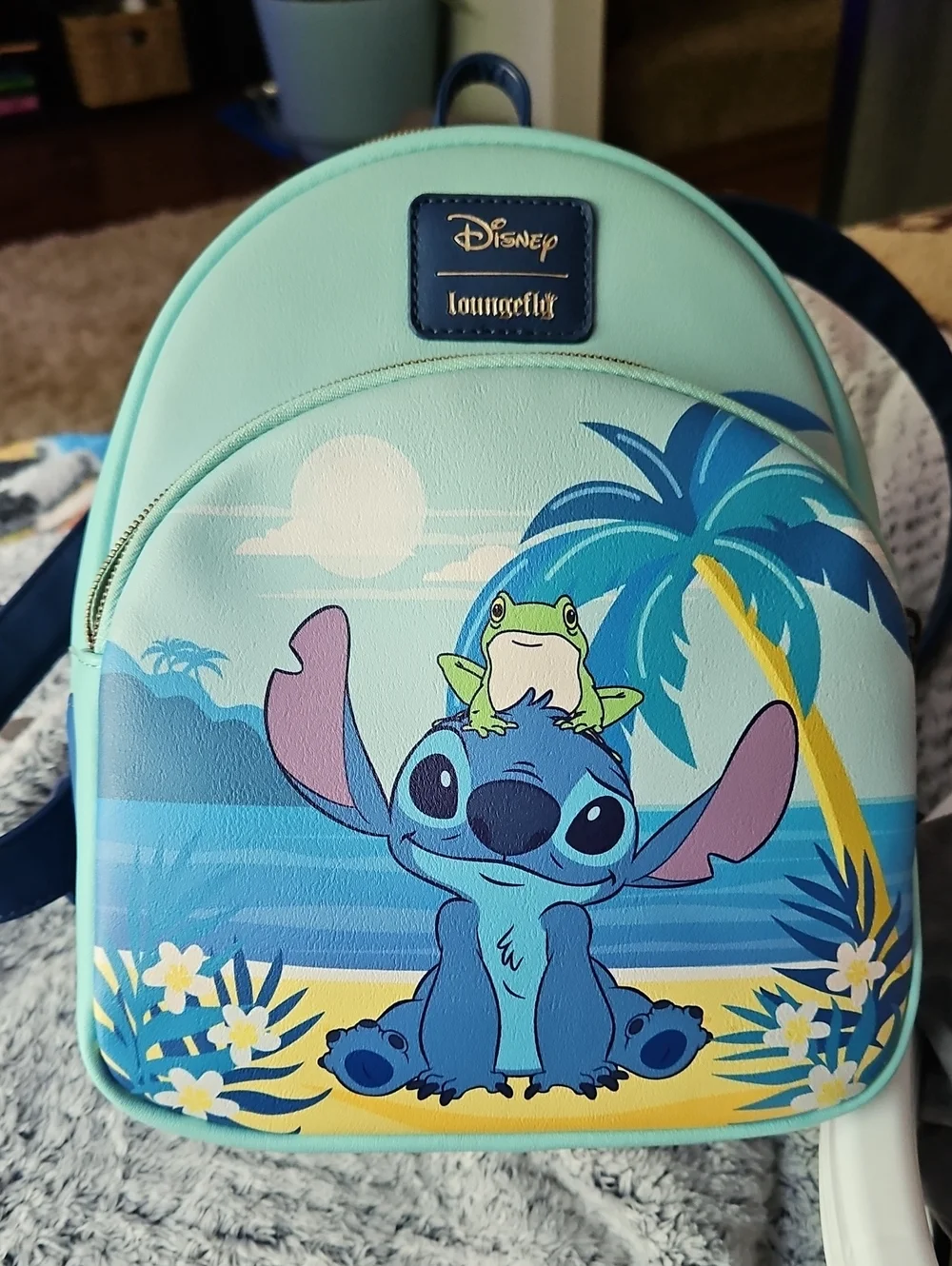Loungefly Disney Stitch Mini Backpack With Stitch Tyedye Keychain